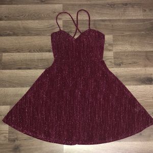 Short maroon homecoming dress. XS. Charolette Russe. Lightly worn